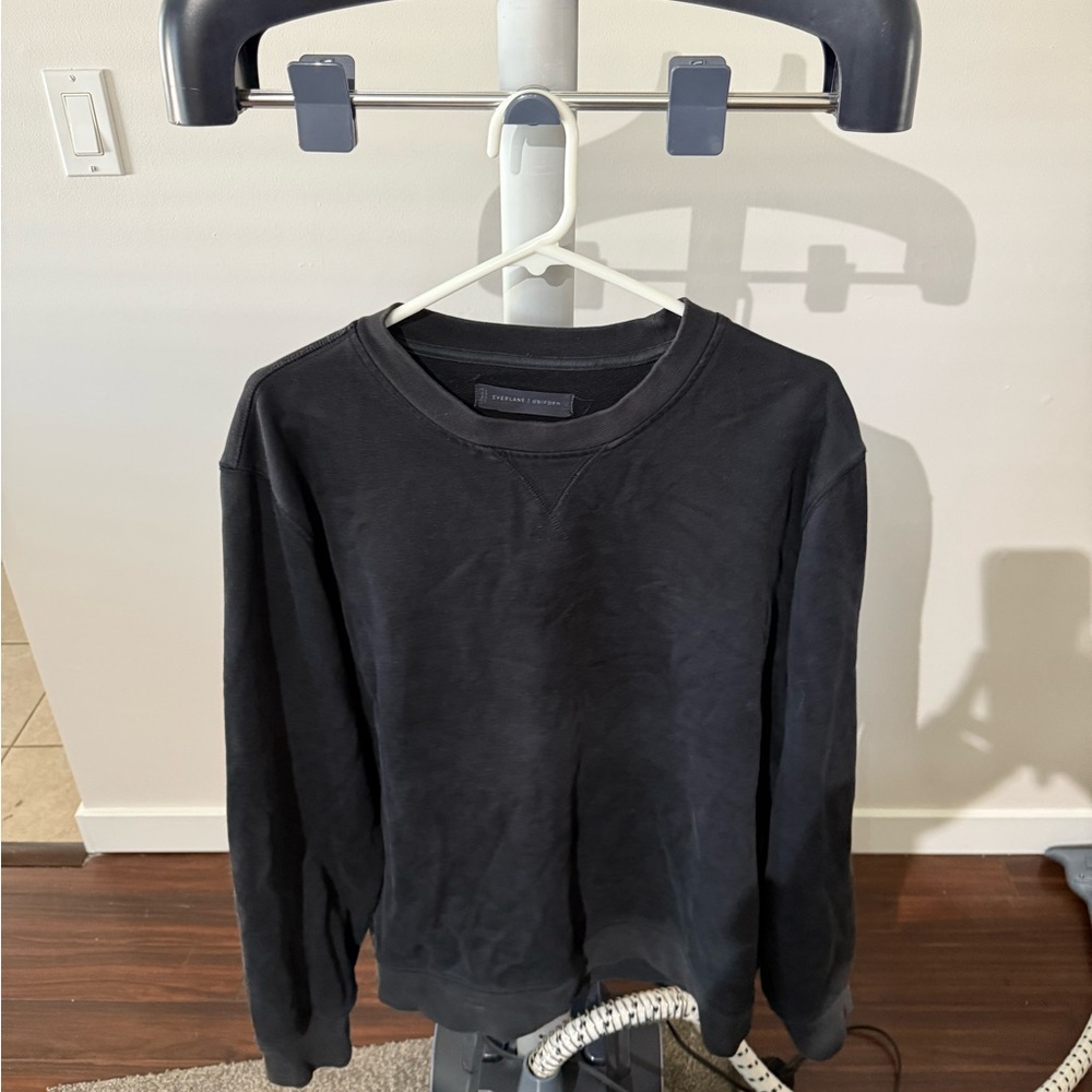 Everlane Black Crewneck Sweater Classic Knit